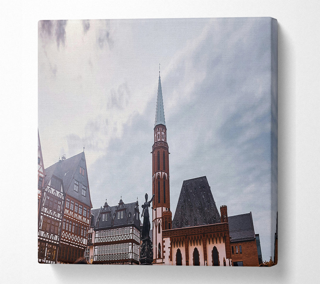  A Canvas Print of Gray Sky Spire Canvas Print