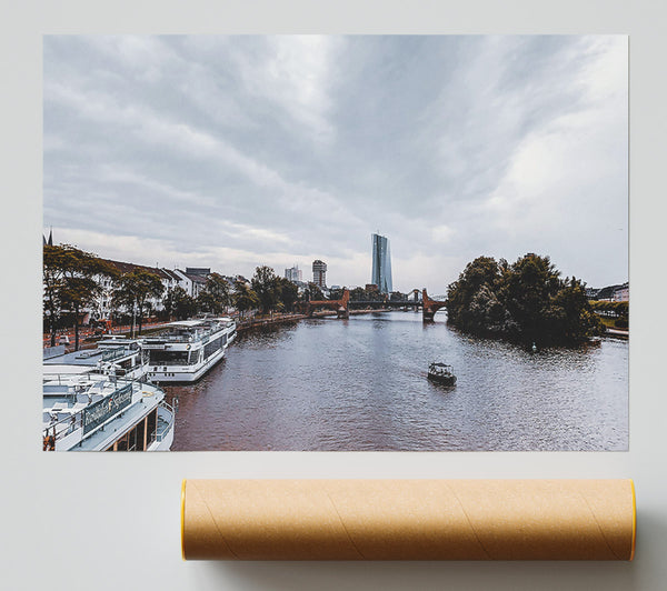 Grey River Cruise Giclee Print