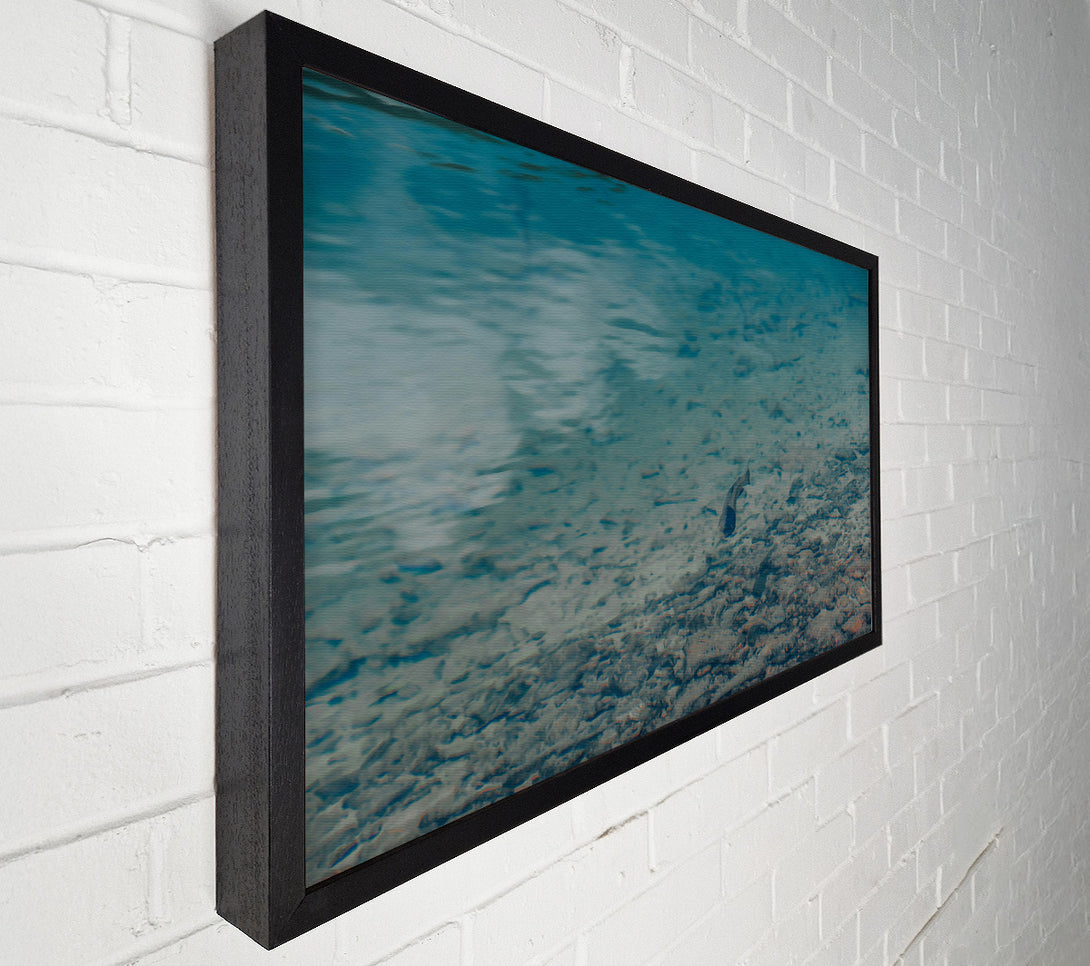  A Canvas Print of Azure Water'S Embrace Canvas Art
