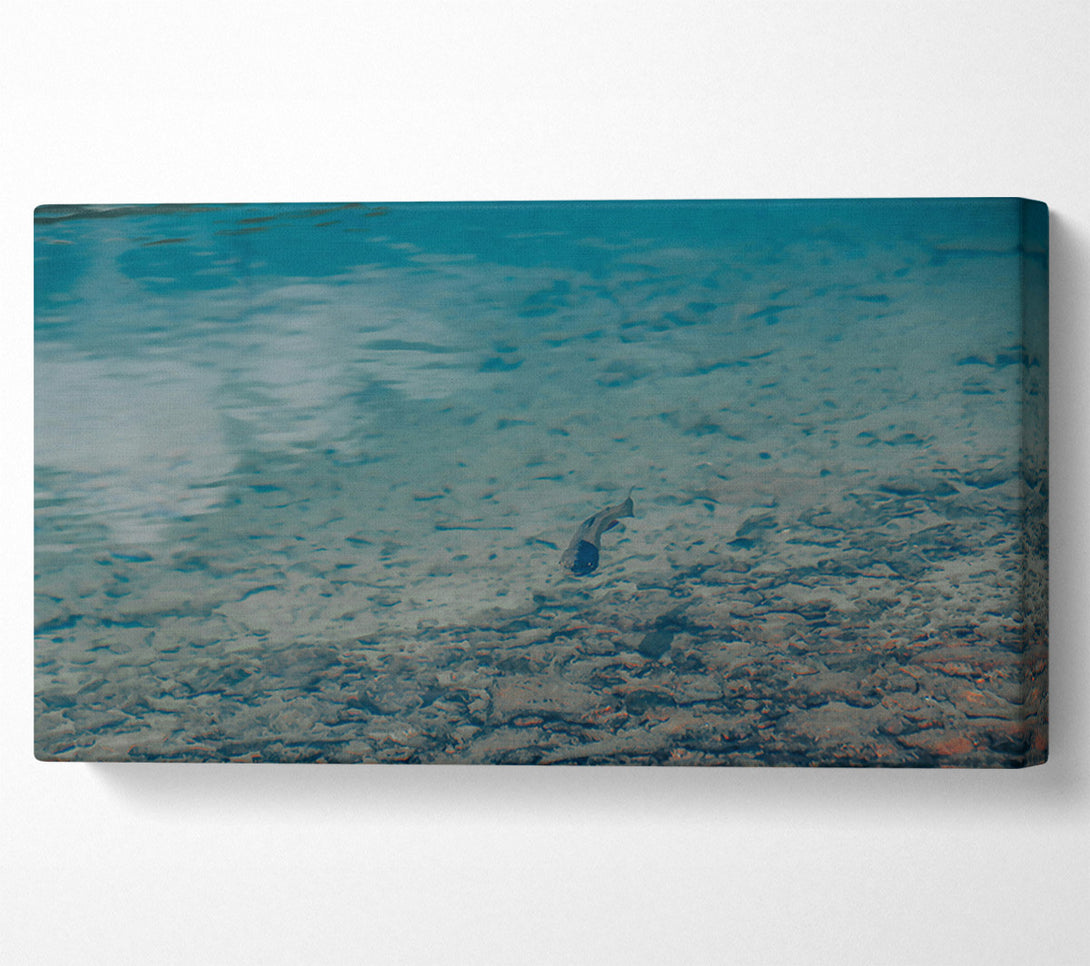  A Canvas Print of Azure Water'S Embrace Canvas Art