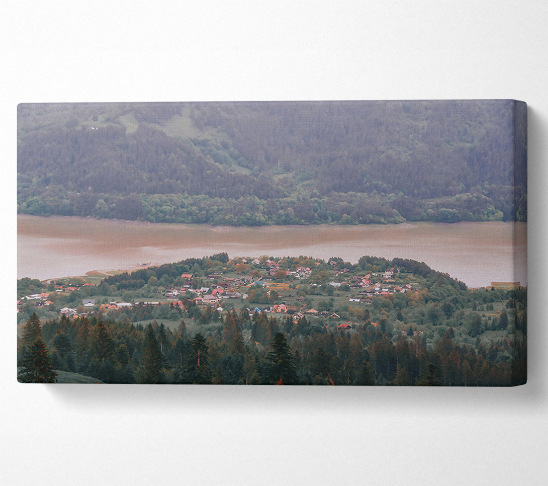  A Canvas Print of Dusty Pink Valley View Canvas Wall Art