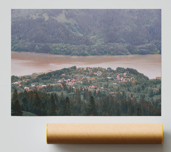 Dusty Pink Valley View Giclee Print