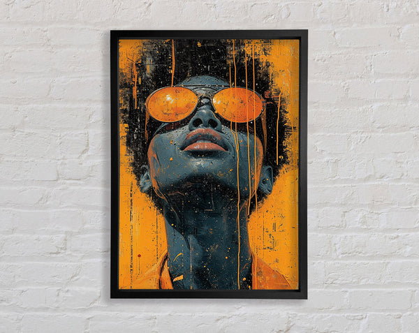Orange Paint Sunglasses Framed Print