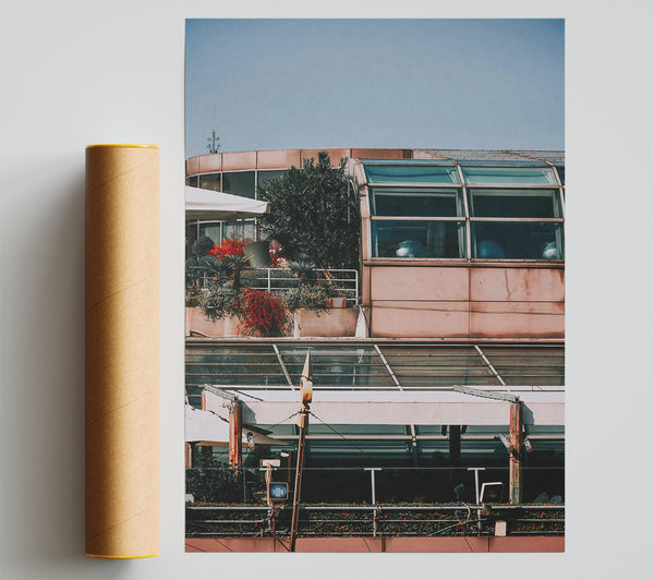 Pink Skylight Terrace Poster
