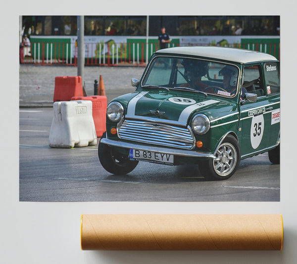 Green Mini Cooper 35 Print