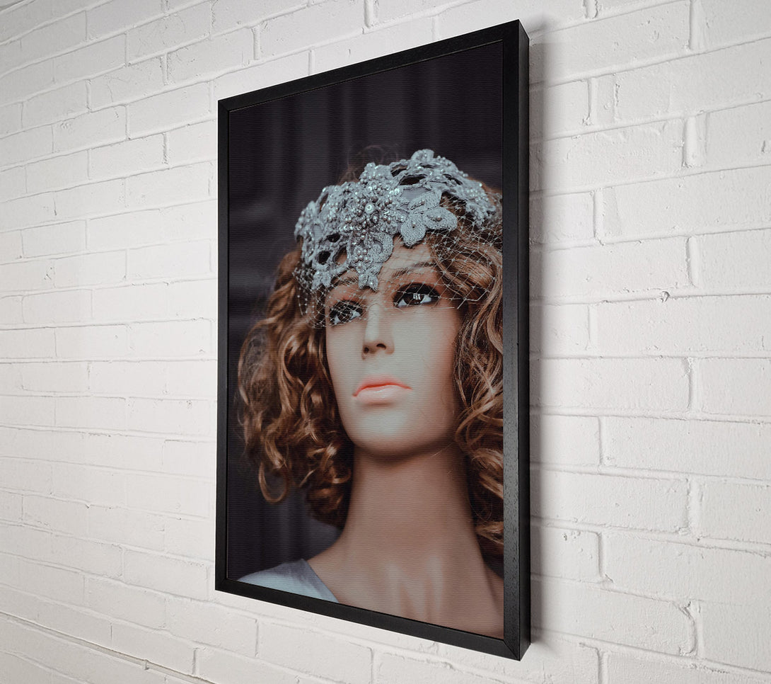  A Canvas Print of Silver Lace Veil Canvas Wall Art