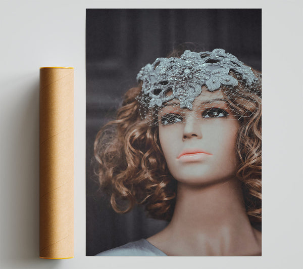 Silver Lace Veil Giclee Print