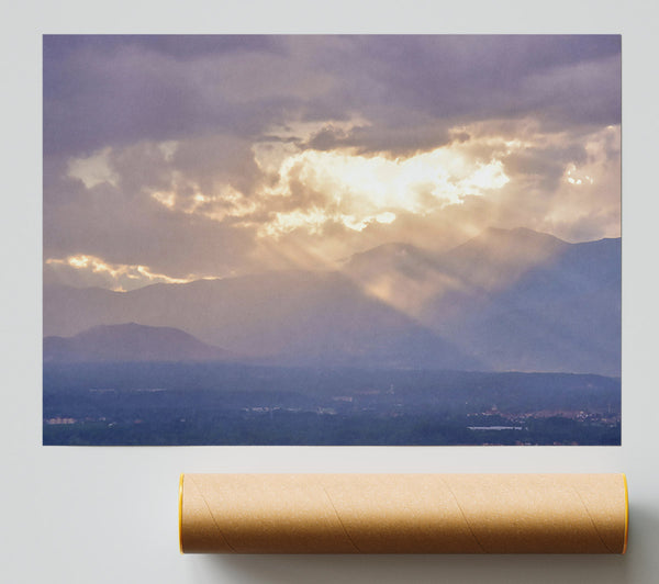 Purple Mountain Light Poster