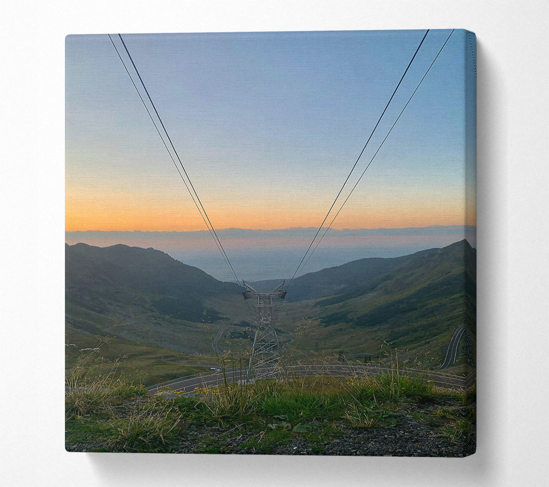  A Canvas Print of Orange Mountain Sky Canvas Art