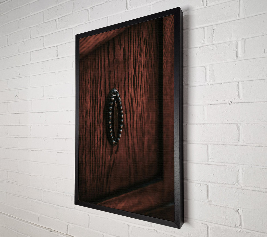  A Canvas Print of Mahogany Door Knob Canvas Art
