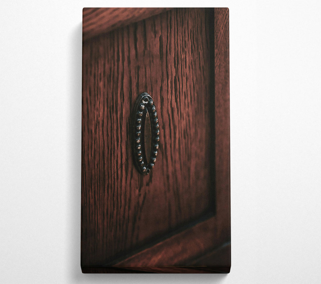  A Canvas Print of Mahogany Door Knob Canvas Art