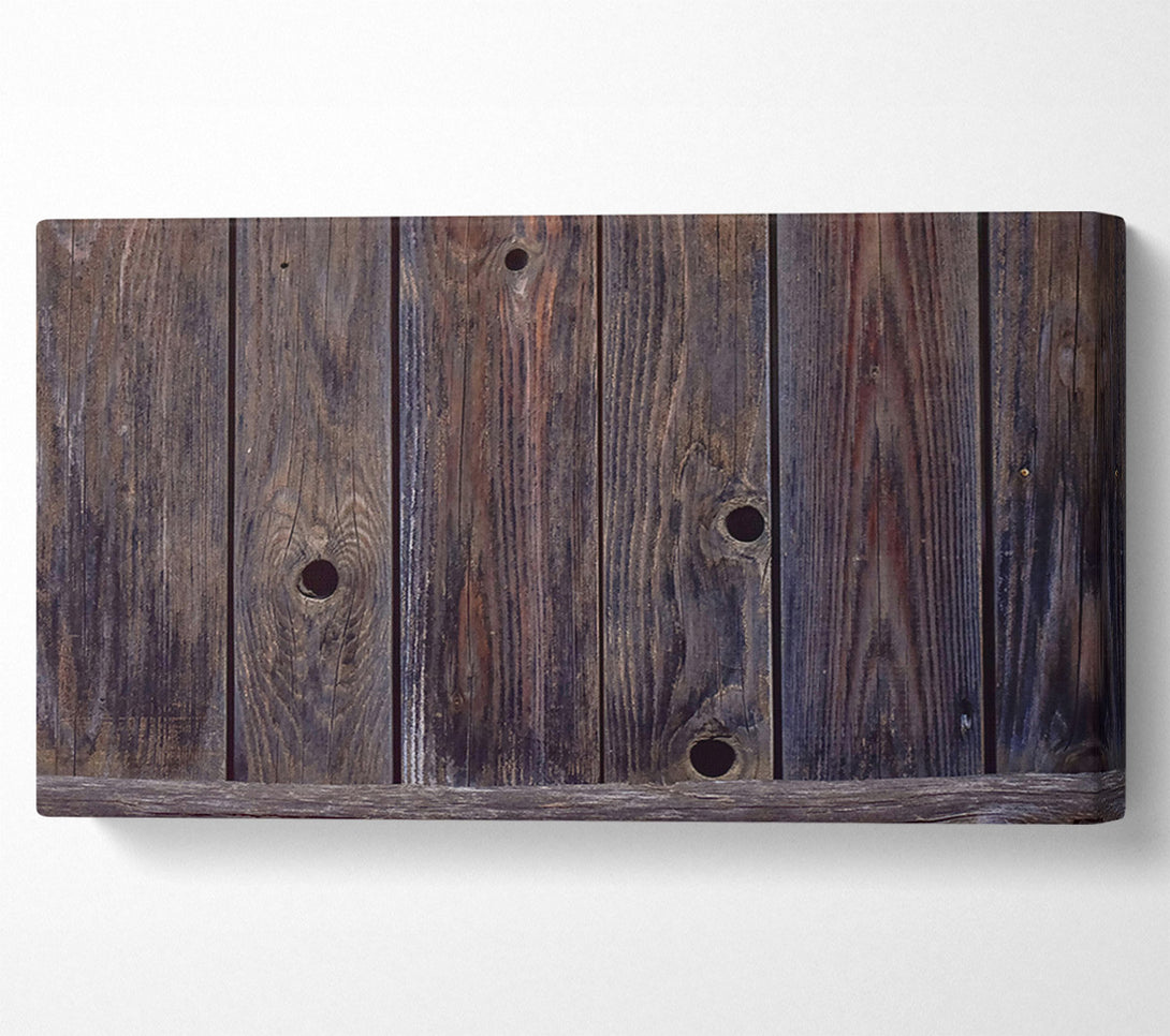  A Canvas Print of Dark Weathered Wood Canvas Wall Art