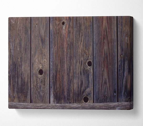 A Canvas Print of Dark Weathered Wood Canvas Wall Art