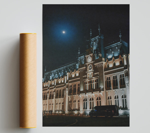 Golden Palace Moonlight Giclee Print