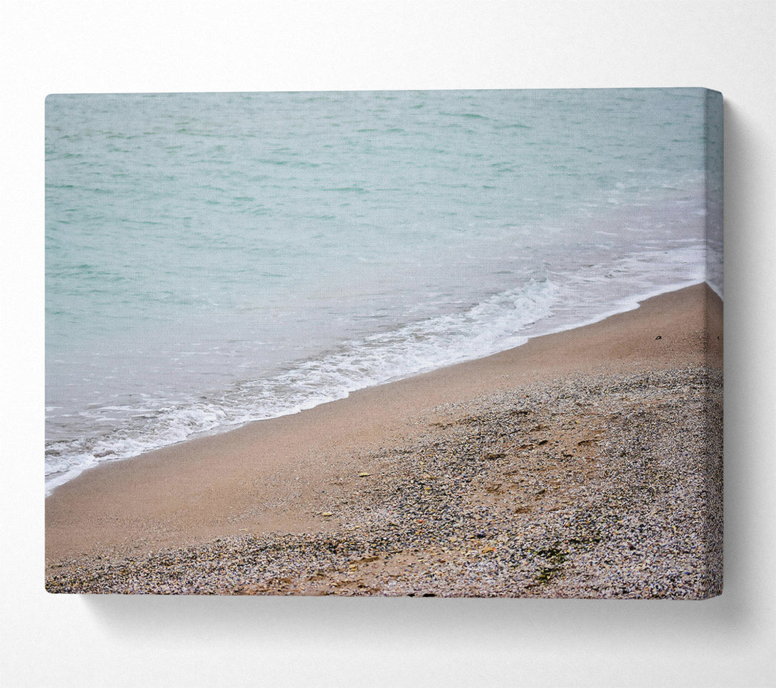 A Canvas Print of Azure Shoreline Waves Canvas Wall Art