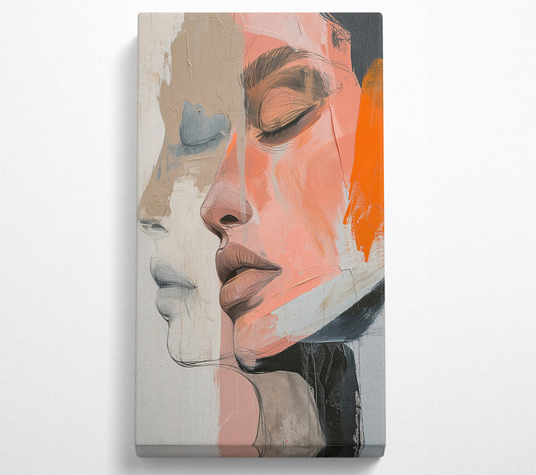  A Canvas Print of Paint Face Woman Canvas Art