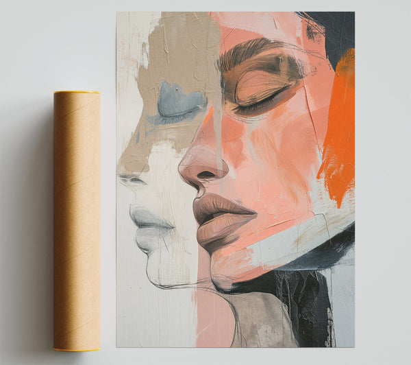 Paint Face Woman Poster