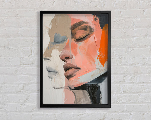 Paint Face Woman Framed Print