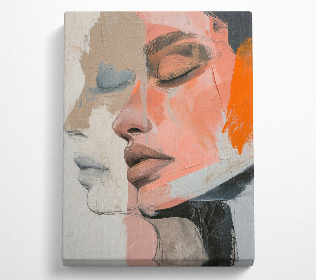  A Canvas Print of Paint Face Woman Canvas Art