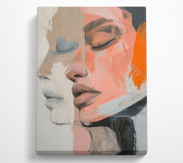  A Canvas Print of Paint Face Woman Canvas Art