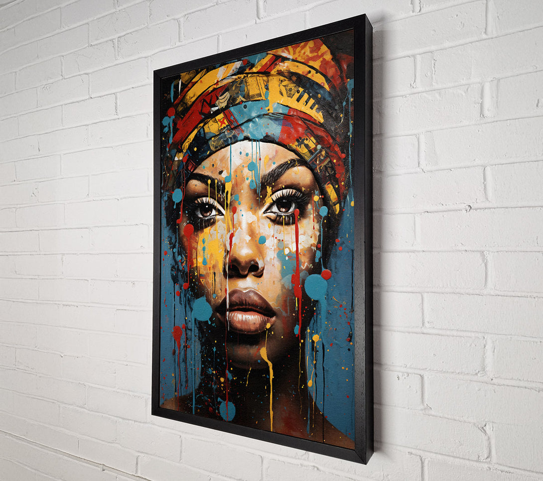  A Canvas Print of Paint Splatter Africa Canvas Print