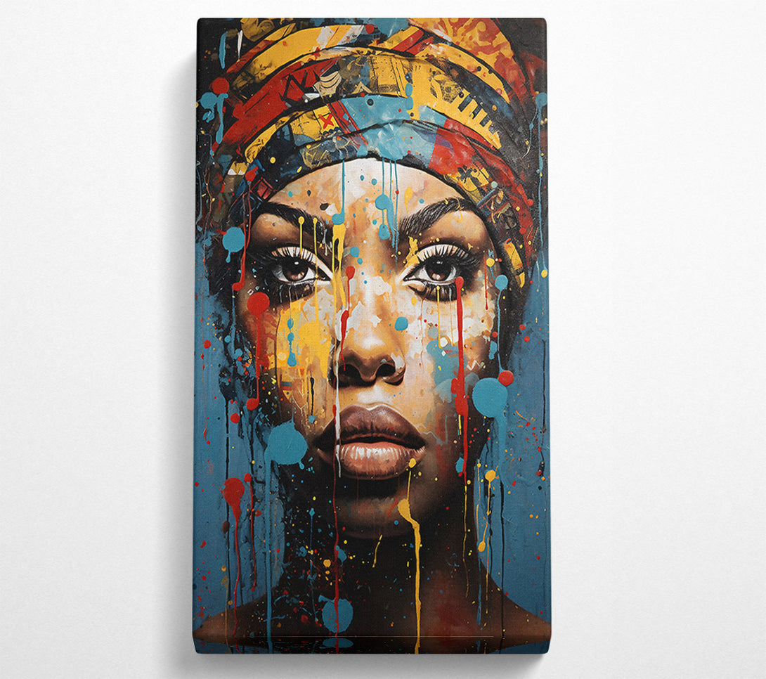  A Canvas Print of Paint Splatter Africa Canvas Print