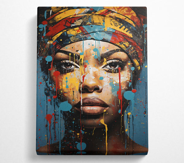  A Canvas Print of Paint Splatter Africa Canvas Print