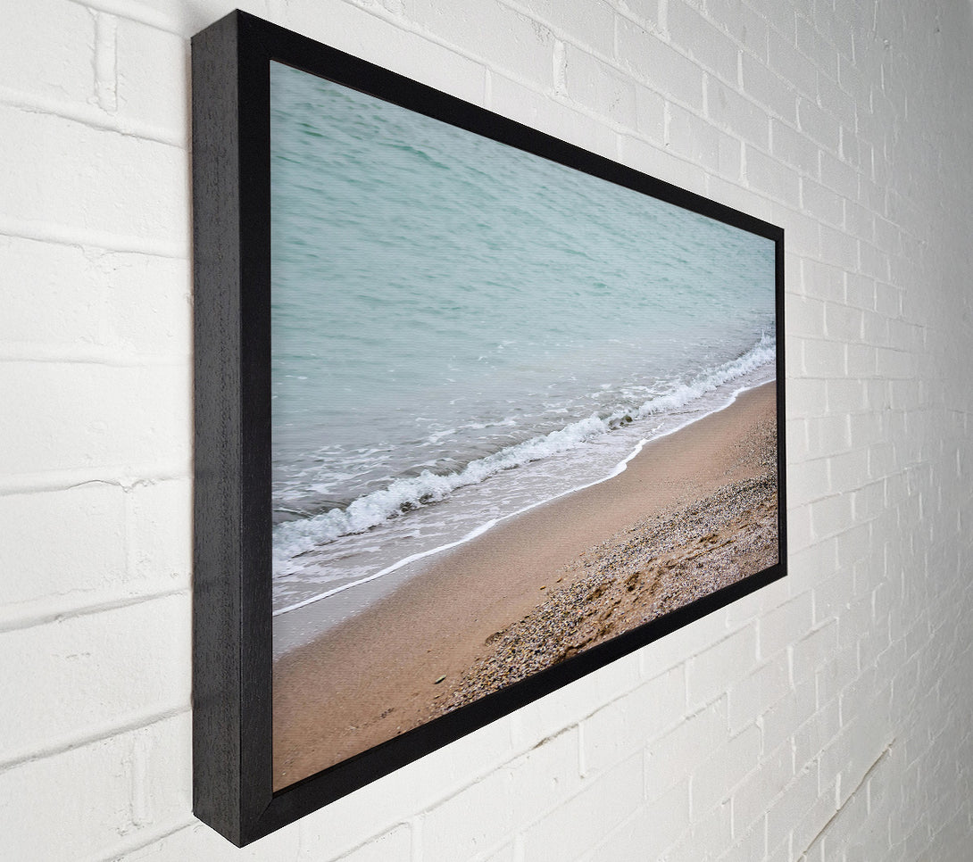  A Canvas Print of Aqua Shoreline Serenity Canvas Art