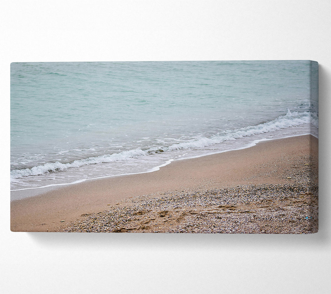  A Canvas Print of Aqua Shoreline Serenity Canvas Art