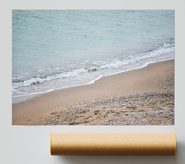 Aqua Shoreline Serenity Poster