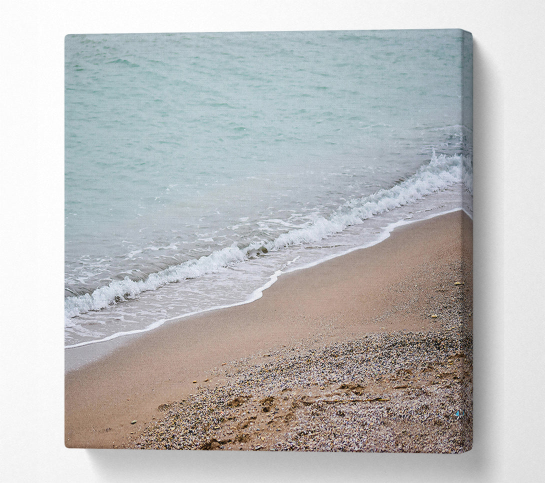  A Canvas Print of Aqua Shoreline Serenity Canvas Art
