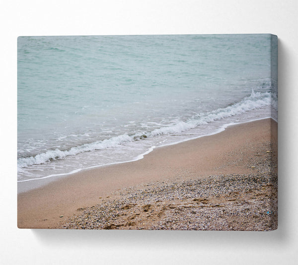  A Canvas Print of Aqua Shoreline Serenity Canvas Art