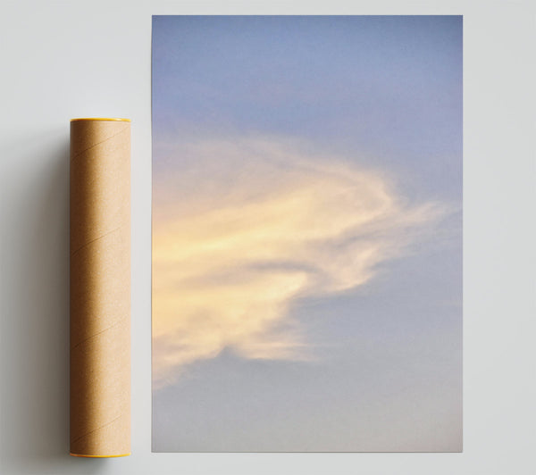 Golden Cloud Swirls Poster