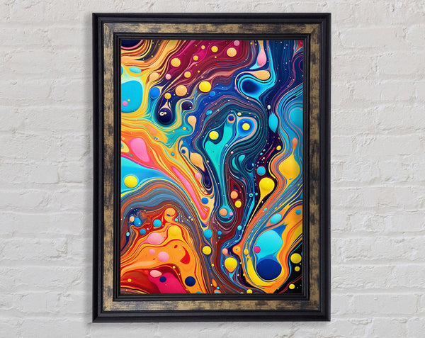 Paint Swirls Framed Print