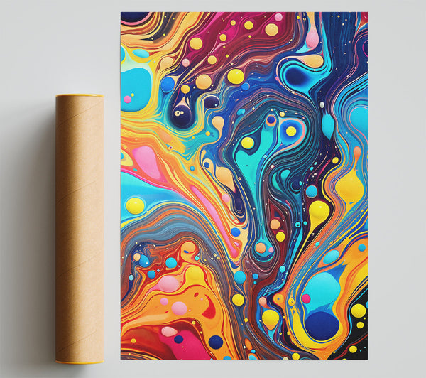 Paint Swirls Poster