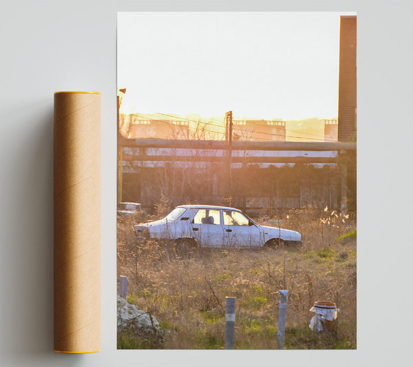 Golden Hour Car Poster