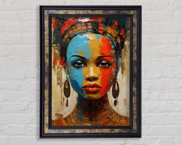 Painted Face Framed Print