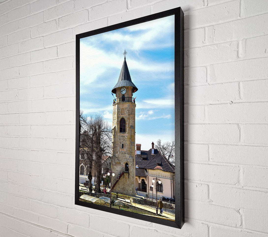  A Canvas Print of Stone Clock Tower Canvas Print