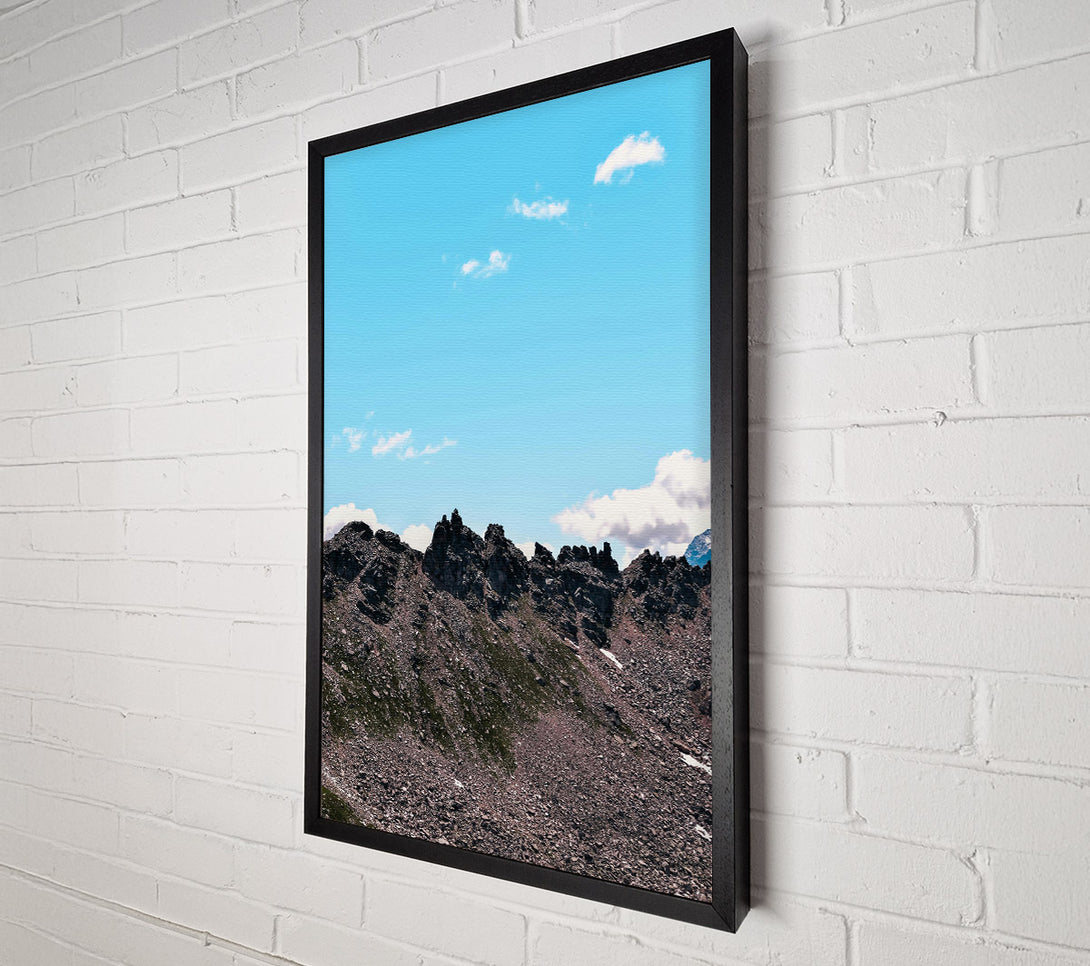  A Canvas Print of Blue Sky Mountain Peaks Canvas Art