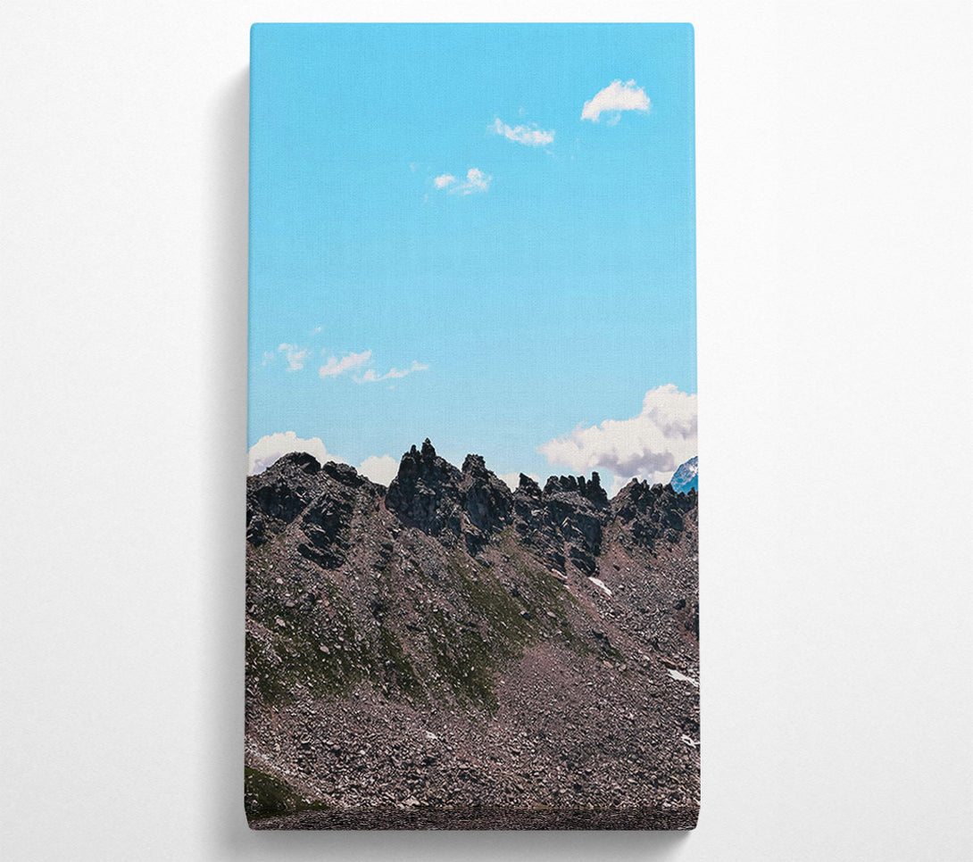  A Canvas Print of Blue Sky Mountain Peaks Canvas Art