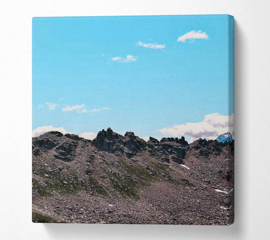  A Canvas Print of Blue Sky Mountain Peaks Canvas Art