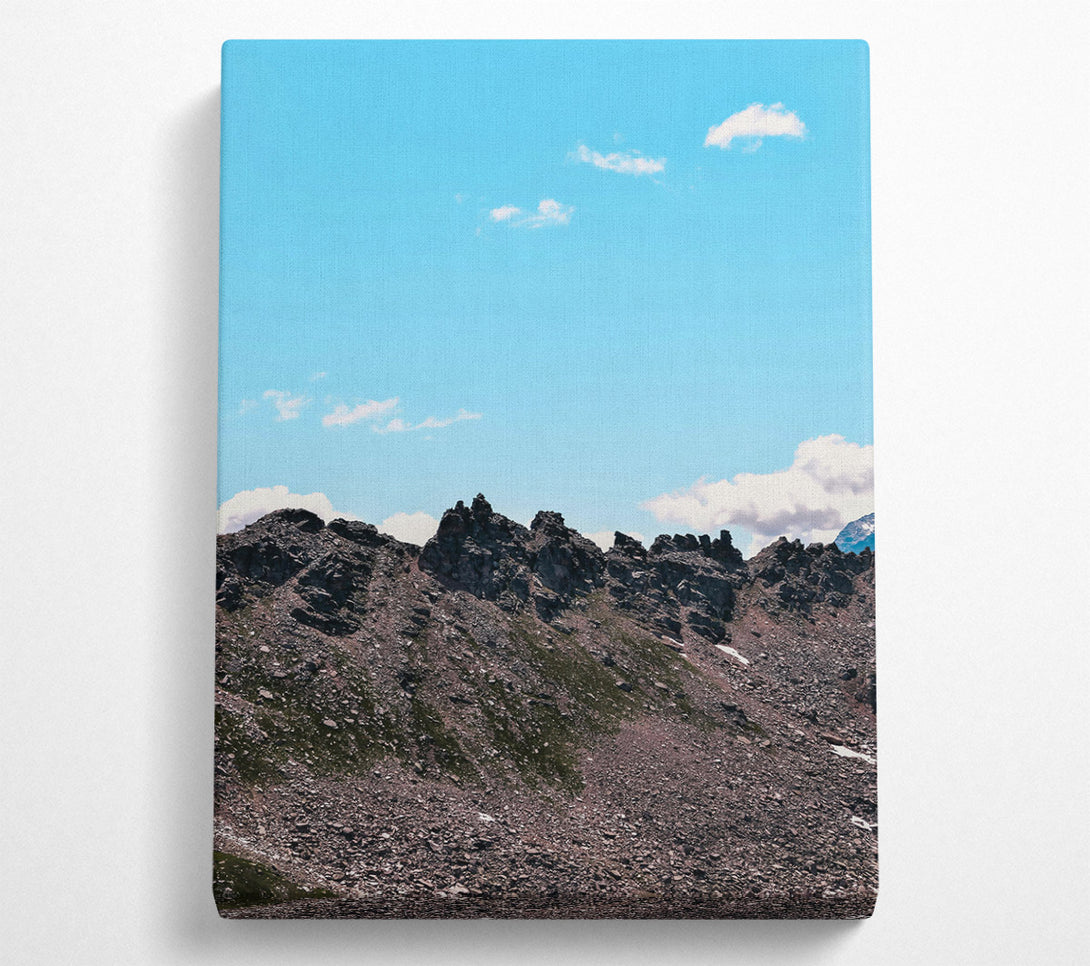  A Canvas Print of Blue Sky Mountain Peaks Canvas Art
