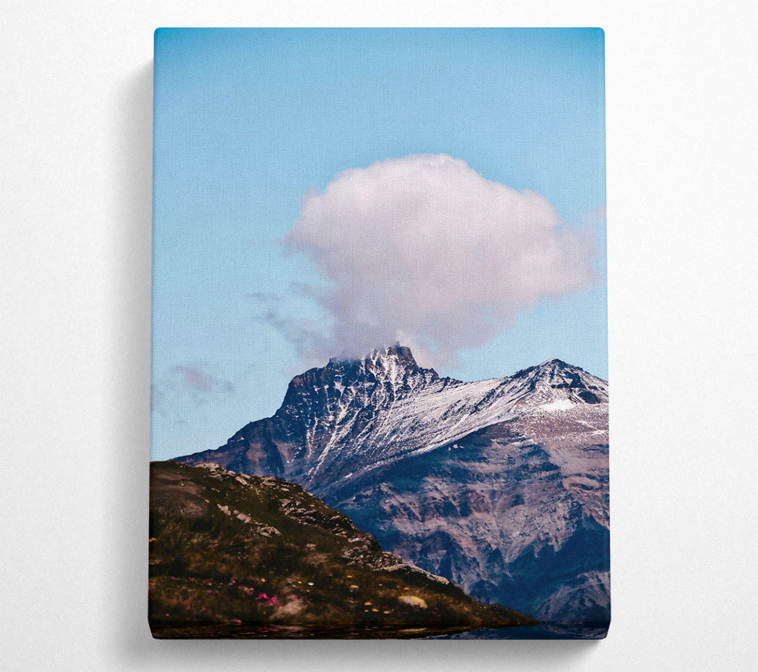  A Canvas Print of Blue Sky Mountain Peak Canvas Art