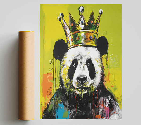 Panda Crown Urban Giclee Print