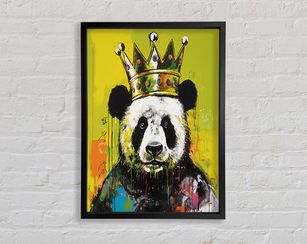 Panda Crown Urban Framed Print