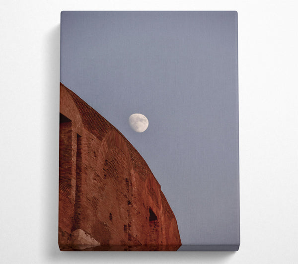 A Canvas Print of Red Brick Moonrise Canvas Wall Art