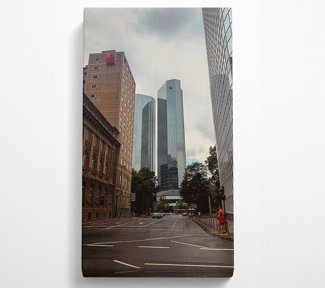  A Canvas Print of Brown Cityscape Reflection Canvas Wall Art