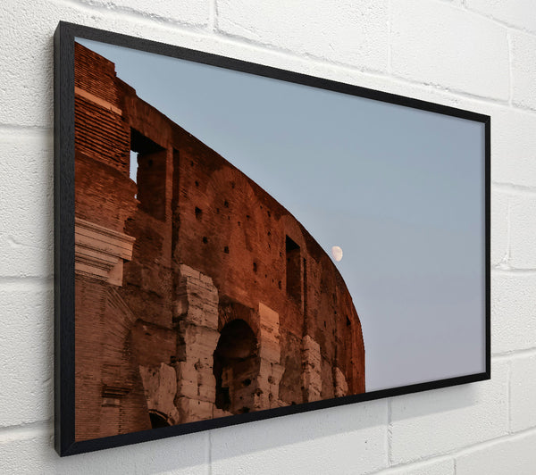 Russet Walls And Moon