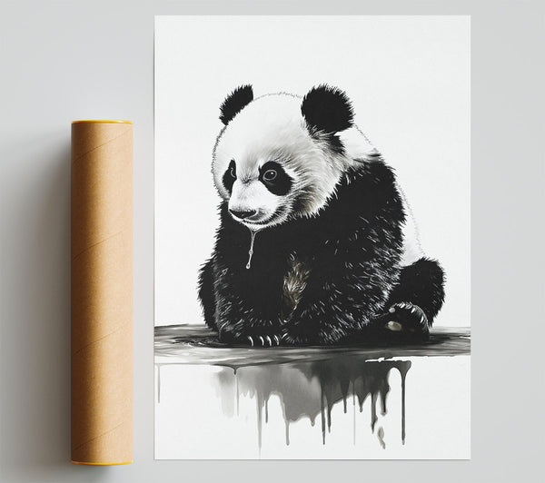 Panda Cub Cute Giclee Print