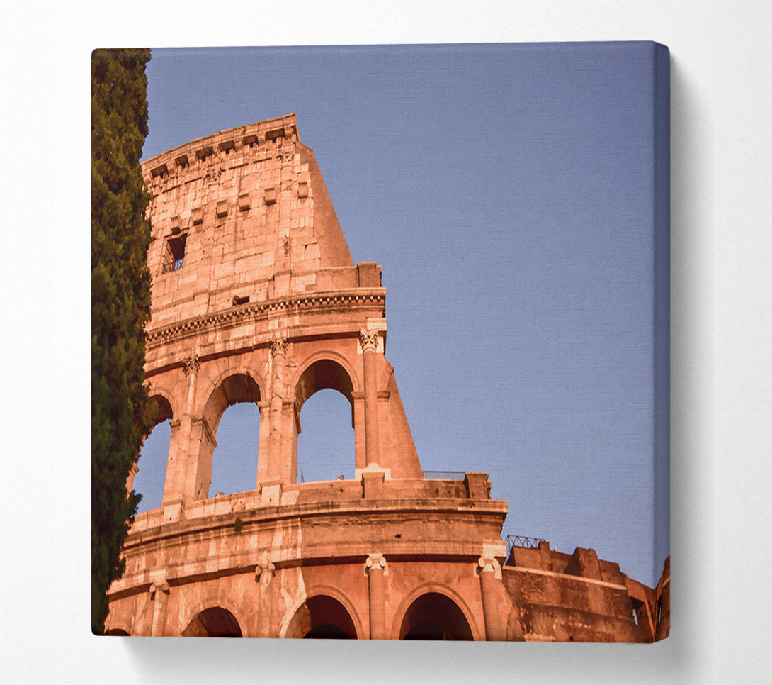  A Canvas Print of Ocher Roman Arches Canvas Art